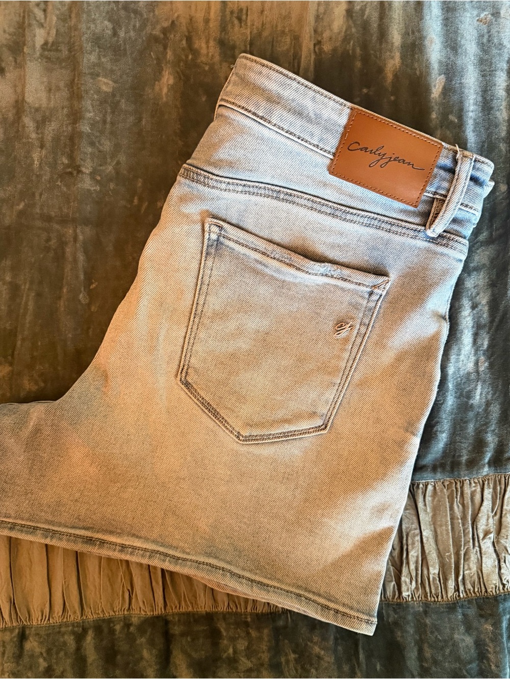 Carly Jean Los Angeles Hendrix Light Wash Denim Shorts